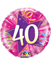 Balony z Helem - 40 urodziny 18″ / 46cm